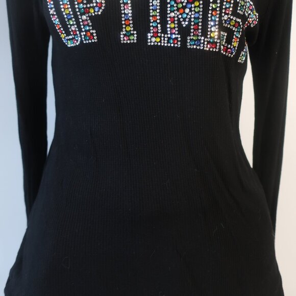 NWT Lauren Moshi Black (Item- 305) 2 Pc Set Crystal Optimist Top/M Jogger/XS - Picture 6 of 15